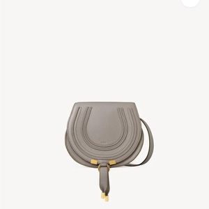 Authentic Chloe Marcie Small Saddle Cashmere Grey